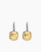 Albion® Drop Earrings in Sterling Silver with 18K Yellow Gold and Champagne Citrine, 10mm